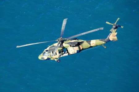 Aerial Image of ARMY BLACK HAWK HELICOPTER