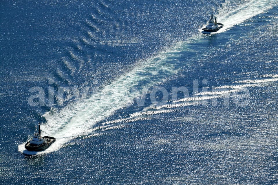 Aerial Image of Tug Boats
