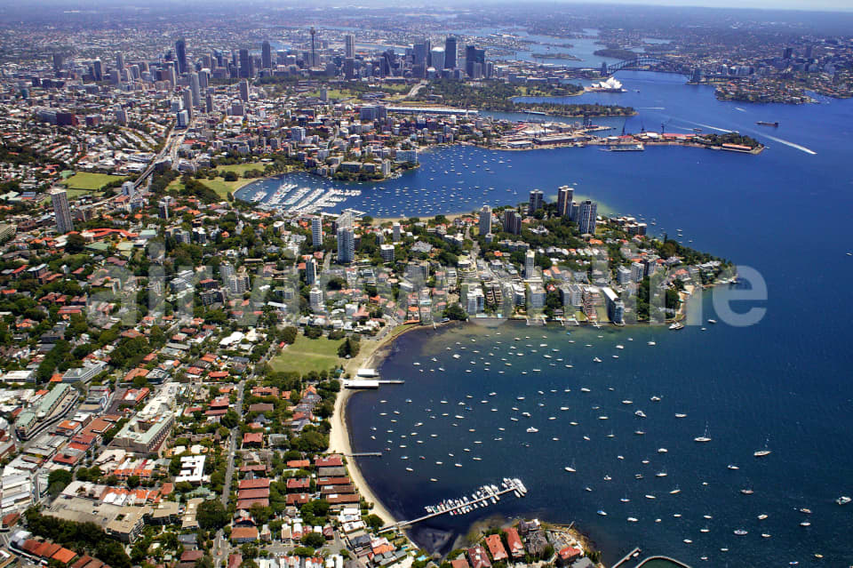 Aerial Image of Double Bay to the CBD
