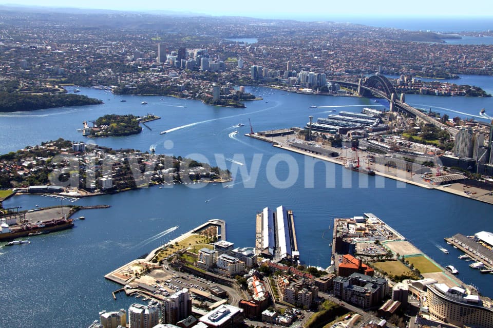 Aerial Image of Pyrmont  to the harbour