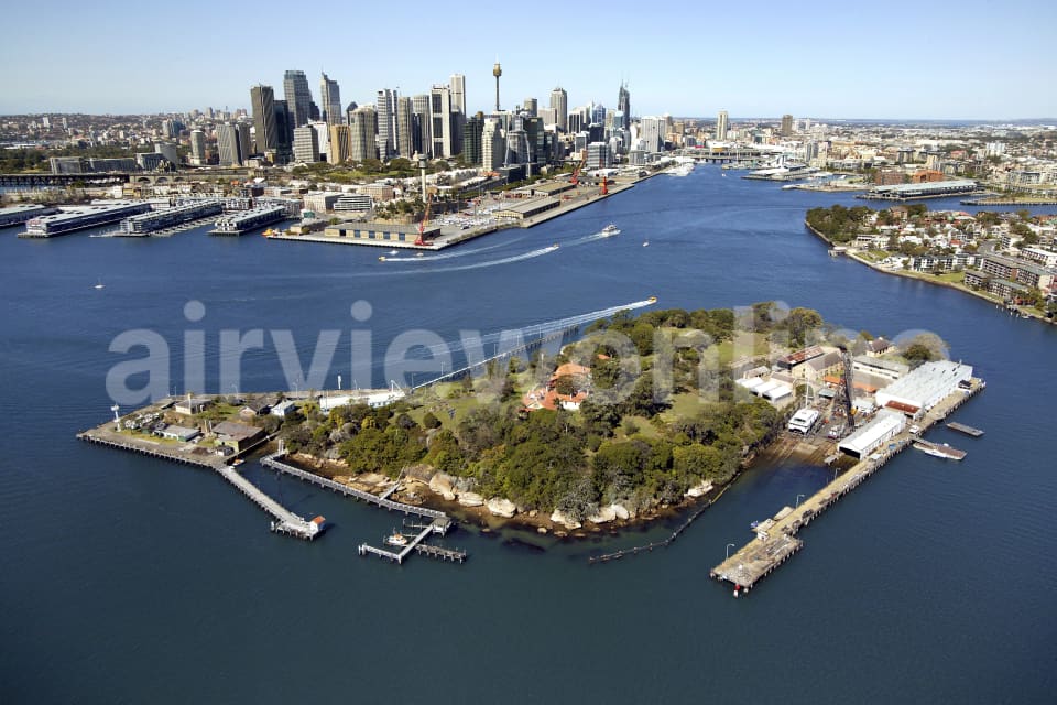 Aerial Image of Goat Island, Sydney Harbour