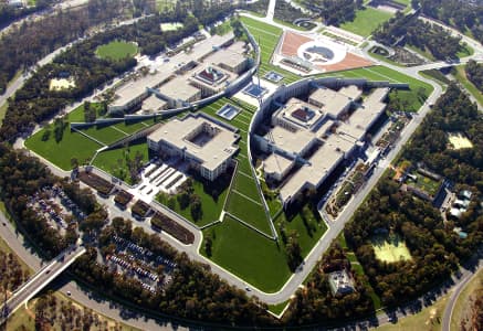 Aerial Image of PARLIAMENT HOUSE ON CAPITAL HILL.
