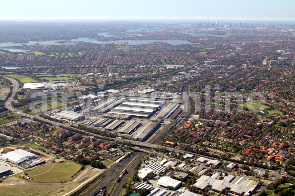 Aerial Image of Homebush West and Flemington Markets