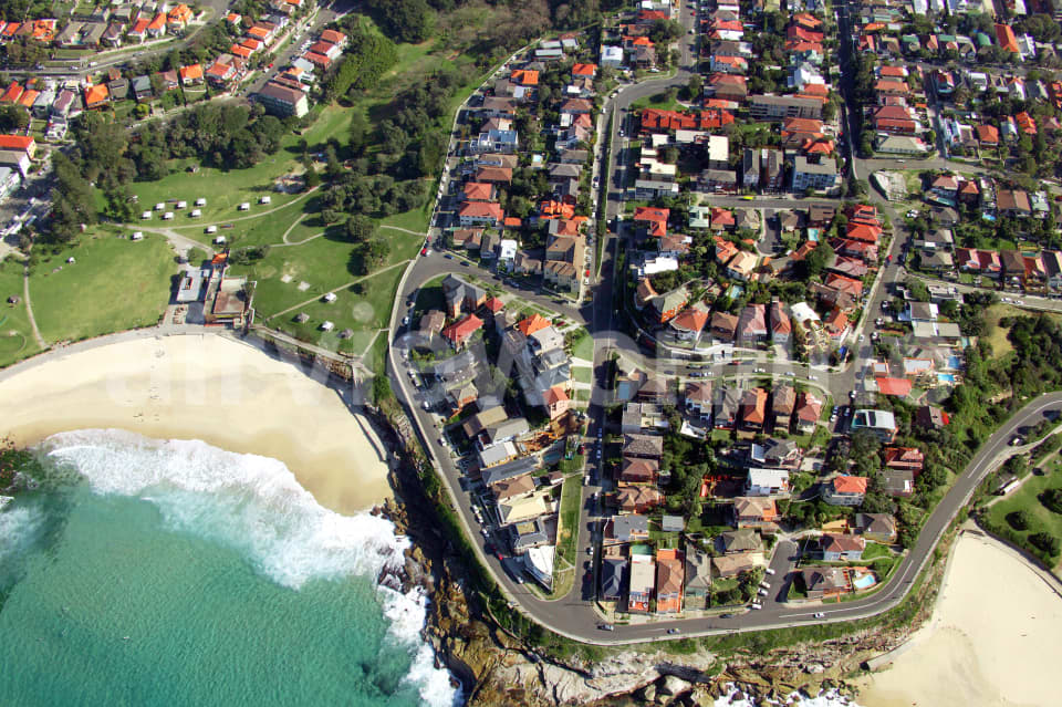 Aerial Image of Bronte Beach and north headland