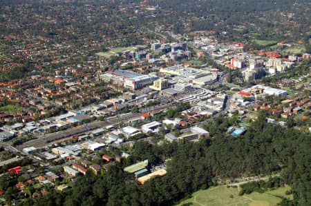 Aerial Image of HORNSBY CBD.