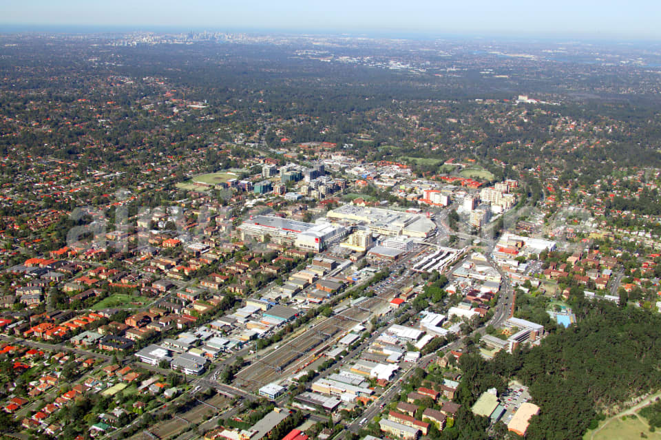 Aerial Image of Hornsby to the city