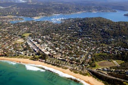 Aerial Image of NEWPORT BEACH AND SHOPPING DISTRICT.