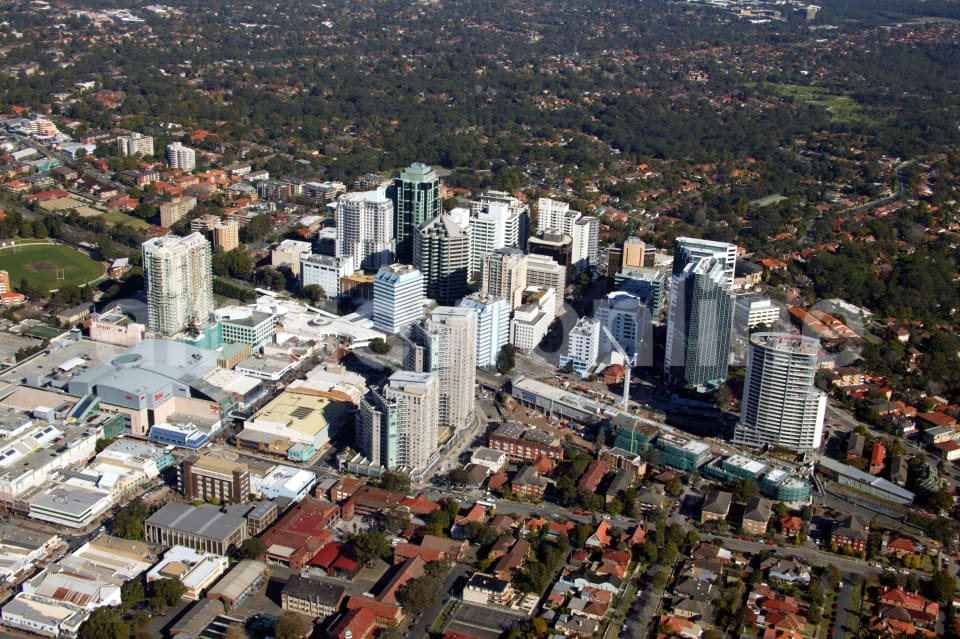 Aerial Image of Chatswood from the east