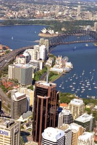 Aerial Image of NORTH SYDNEY TO THE BRIDGE.