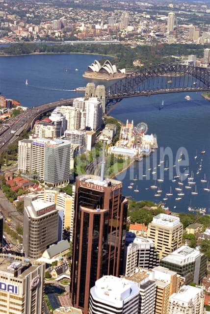 Aerial Image of North Sydney to the Bridge