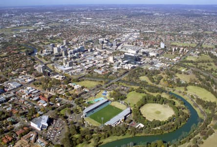 Aerial Image of PARRAMATTA OVER PARRAMATTA STADIUM