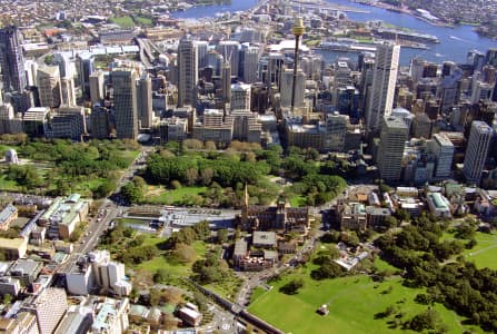 Aerial Image of SYDNEY CITY AND HYDE PARK.