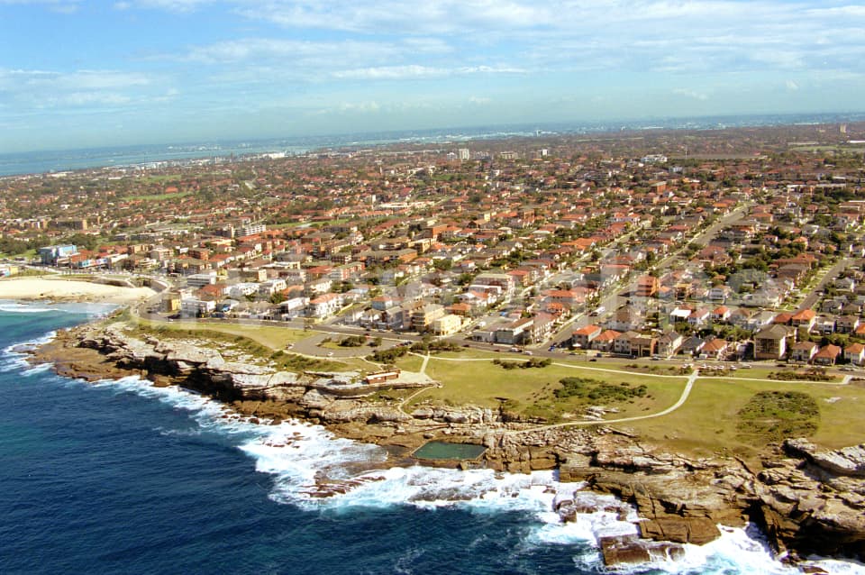 Aerial Image of Maroubra\'s rocky coast