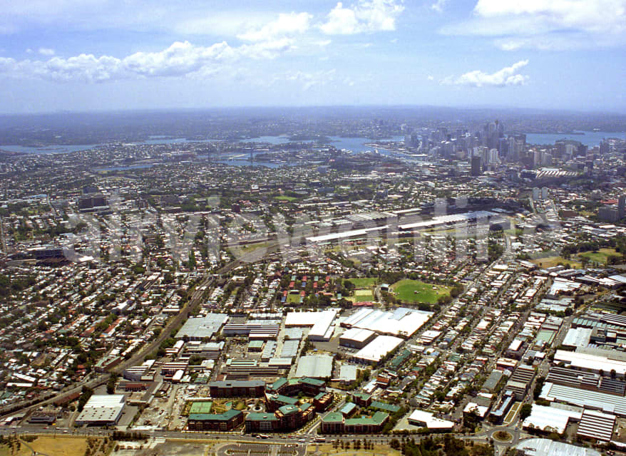 Aerial Image of Erskinville and Alexandria to the City