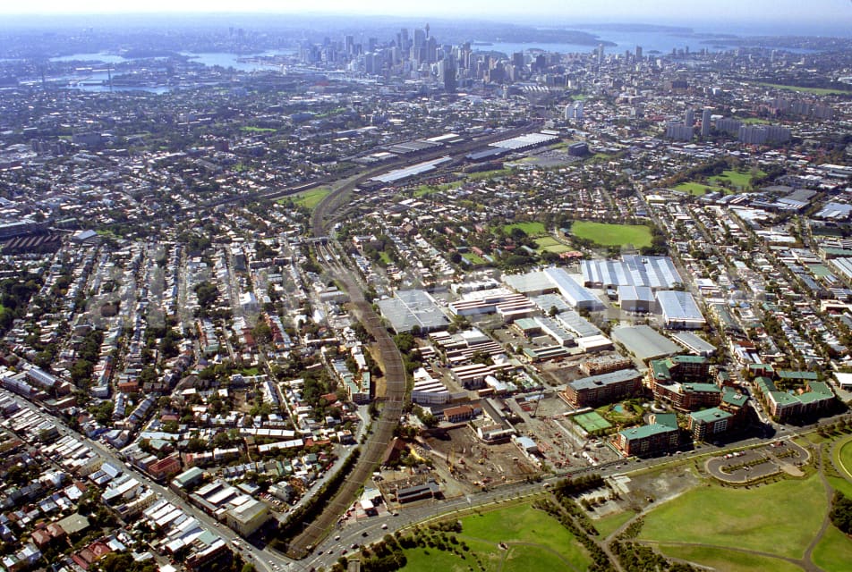 Aerial Image of Erskinville to the City