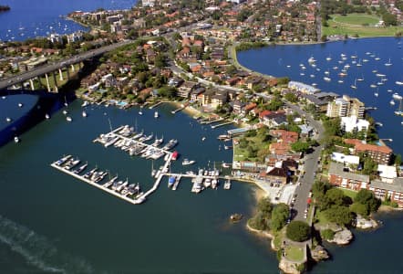 Aerial Image of CLOSEUP OF FIVE DOCK POINT AND MARINA