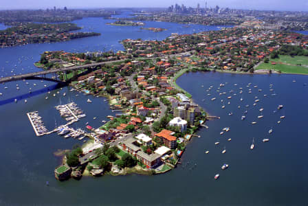 Aerial Image of FIVE DOCK POINT TO DRUMMOYNE.