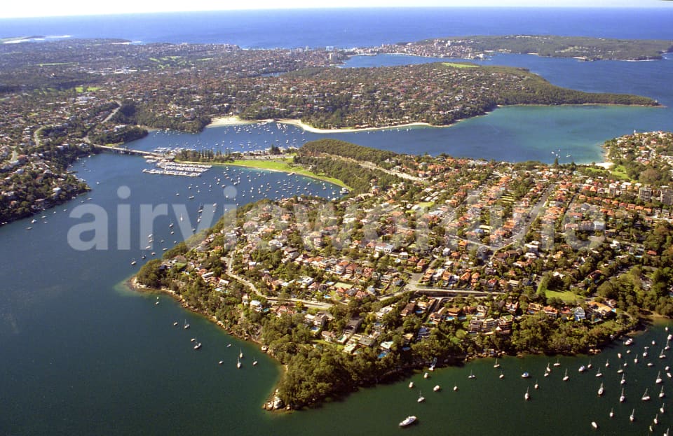 Aerial Image of Quakers Hat and Beauty Point, Mosman