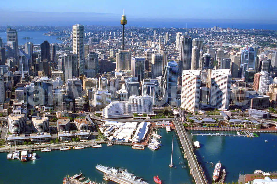 Aerial Image of Darling Harbour across Sydney