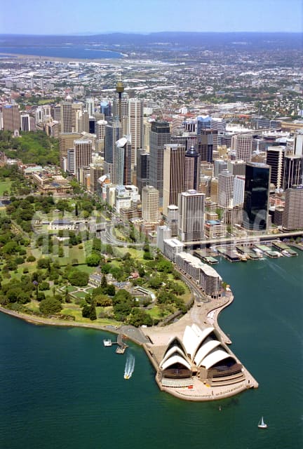 Aerial Image of Opera House and Royal Botanic Gardens