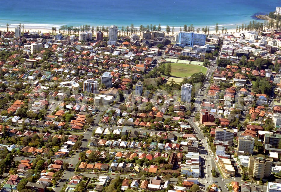 Aerial Image of Looking east to Manly Beach