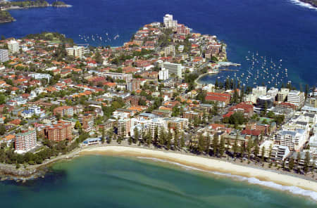 Aerial Image of OVER MANLY TO SYDNEY HARBOUR