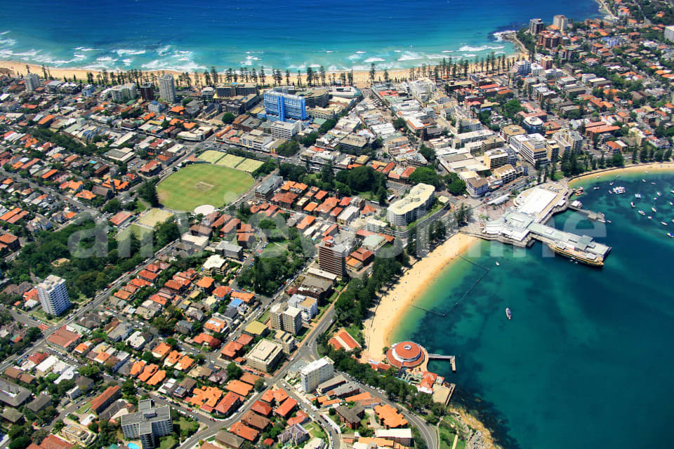 Aerial Image of Manly Wharf to the ocean