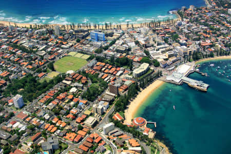 Aerial Image of MANLY WHARF TO THE OCEAN