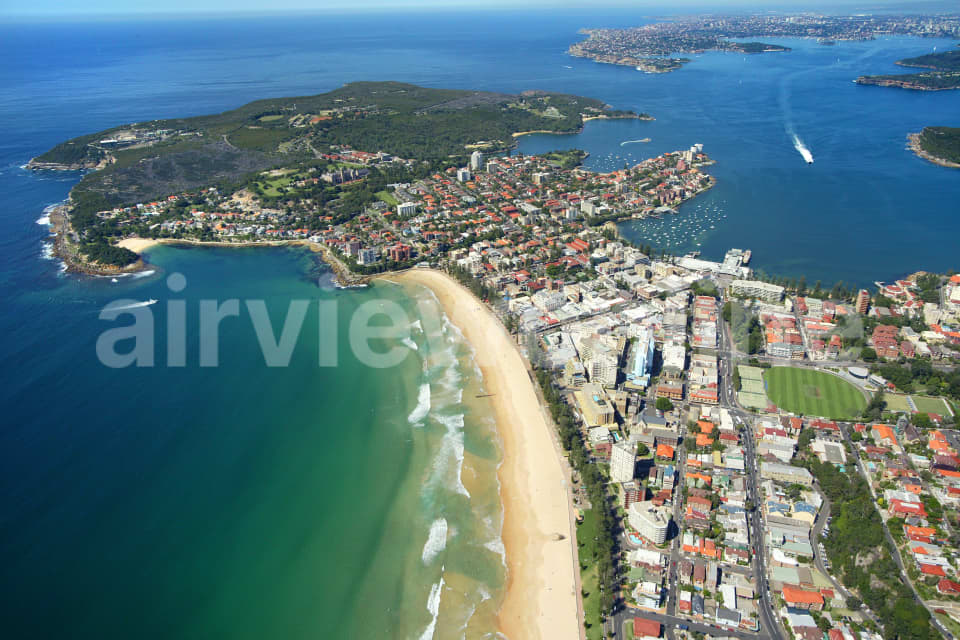 Aerial Image of Manly Beach to North Head and Sydney Heads