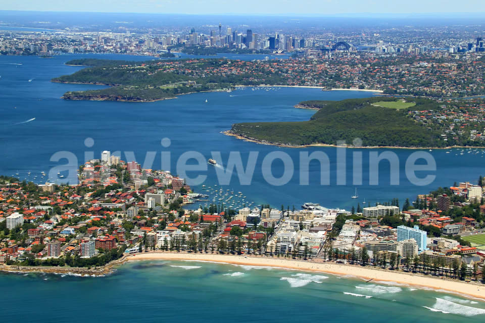 Aerial Image of The Corso to Sydney Harbour
