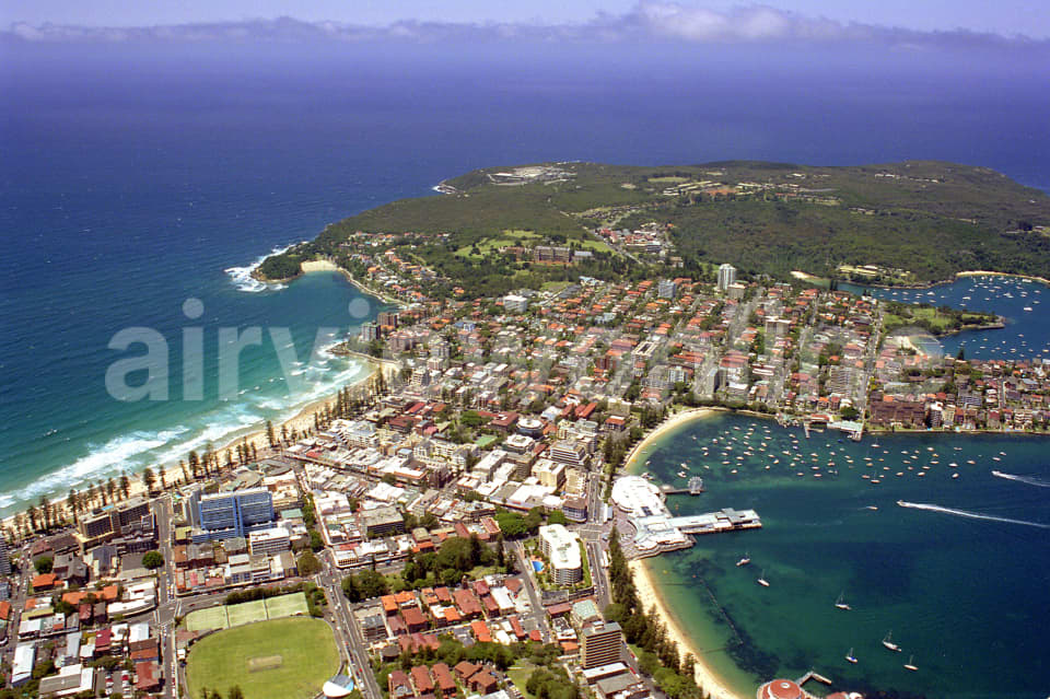 Aerial Image of Manly Oval and beyond