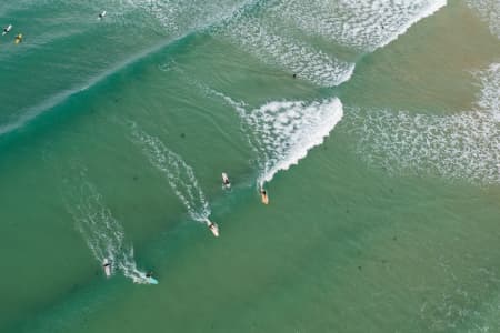 Aerial Image of SURFERS AT POINT ROADKNIGHT BEACH