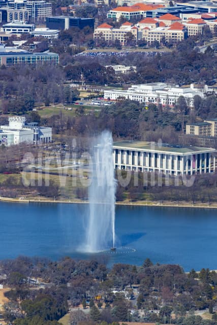 Aerial Image of Captain Cook Memorial Jet - Lake Burley Griffin