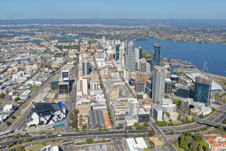 Aerial Image of PERTH CBD FROM THE NORTH-WEST