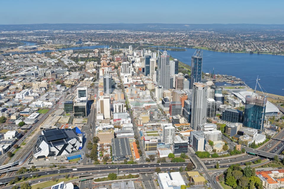 Aerial Image of Perth CBD From The North-West