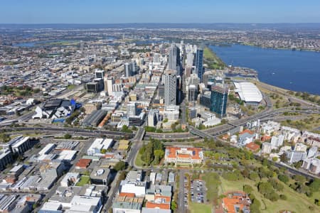 Aerial Image of PERTH CBD FROM THE WEST