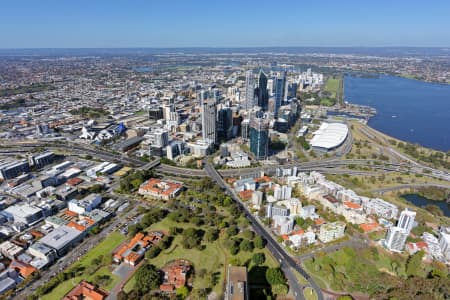Aerial Image of PERTH CBD FROM THE WEST