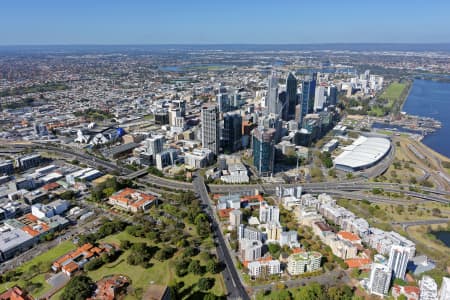Aerial Image of PERTH CBD FROM THE WEST