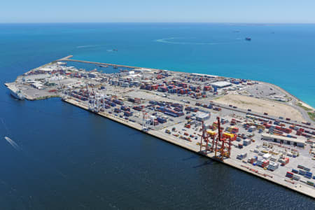 Aerial Image of FREMANTLE PORTS LOOKING WEST