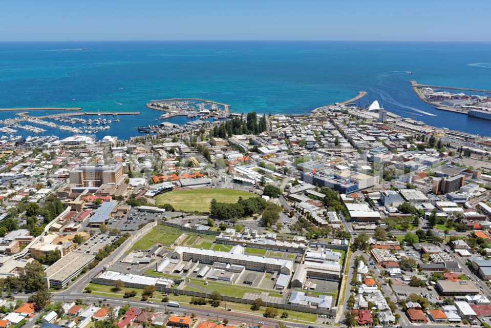 Aerial Image of Fremantle Prison And City Looking West