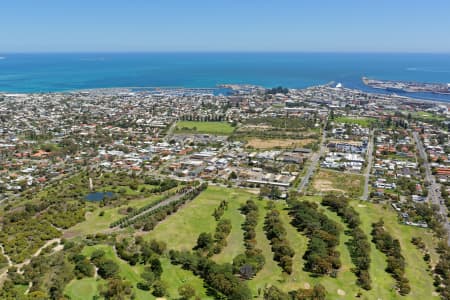 Aerial Image of ROYAL FREMANTLE GOLF CLUB LOOKING WEST