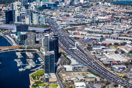 Aerial Image of WEST GATE FREEWAY DOCKLANDS