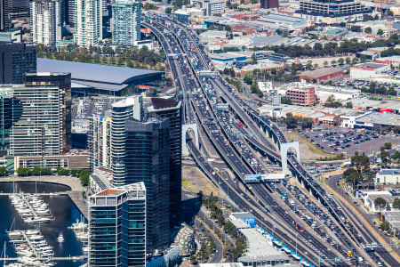 Aerial Image of WEST GATE FREEWAY DOCKLANDS