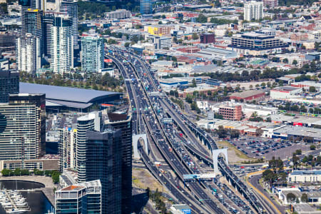 Aerial Image of WEST GATE FREEWAY DOCKLANDS