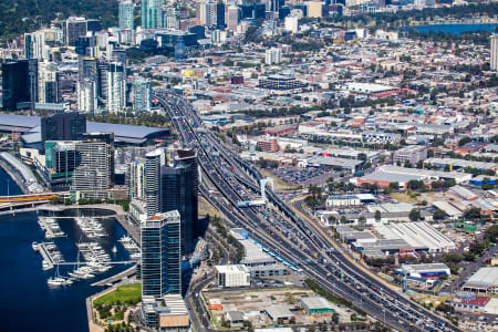 Aerial Image of WEST GATE FREEWAY DOCKLANDS