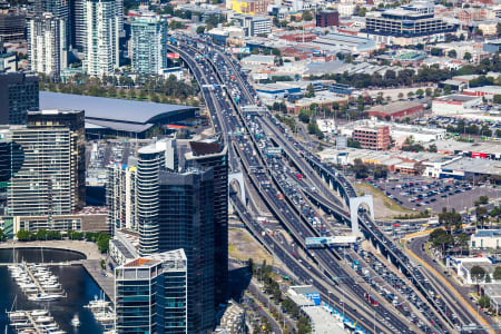 Aerial Image of WEST GATE FREEWAY DOCKLANDS