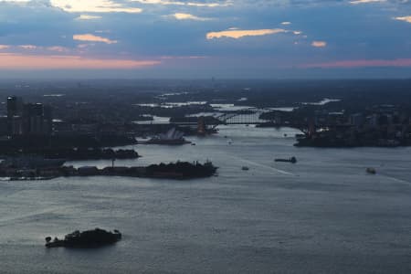 Aerial Image of SYDNEY HARBOUR AND CBD AT NIGHT