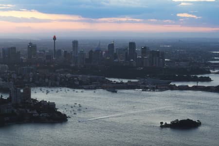 Aerial Image of SYDNEY HARBOUR AND CBD AT NIGHT