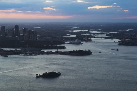 Aerial Image of SYDNEY HARBOUR AND CBD AT NIGHT