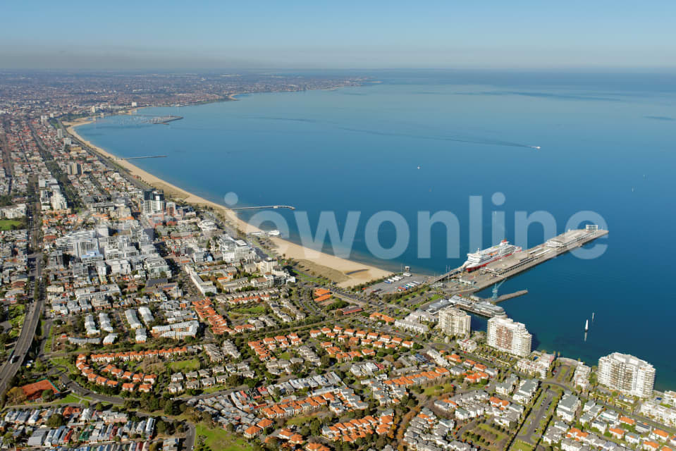 Aerial Image of Port Melbourne Looking South-East